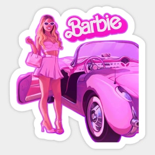 Black Barbie Girl Pink Car Stickers for Sale TeePublic